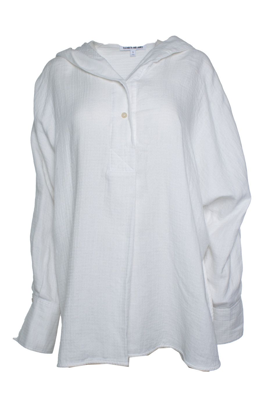 Elizabeth and James Elizabeth & James, white cotton hooded shirt Size S / US 4 / IT 40 - 1 Thumbnail