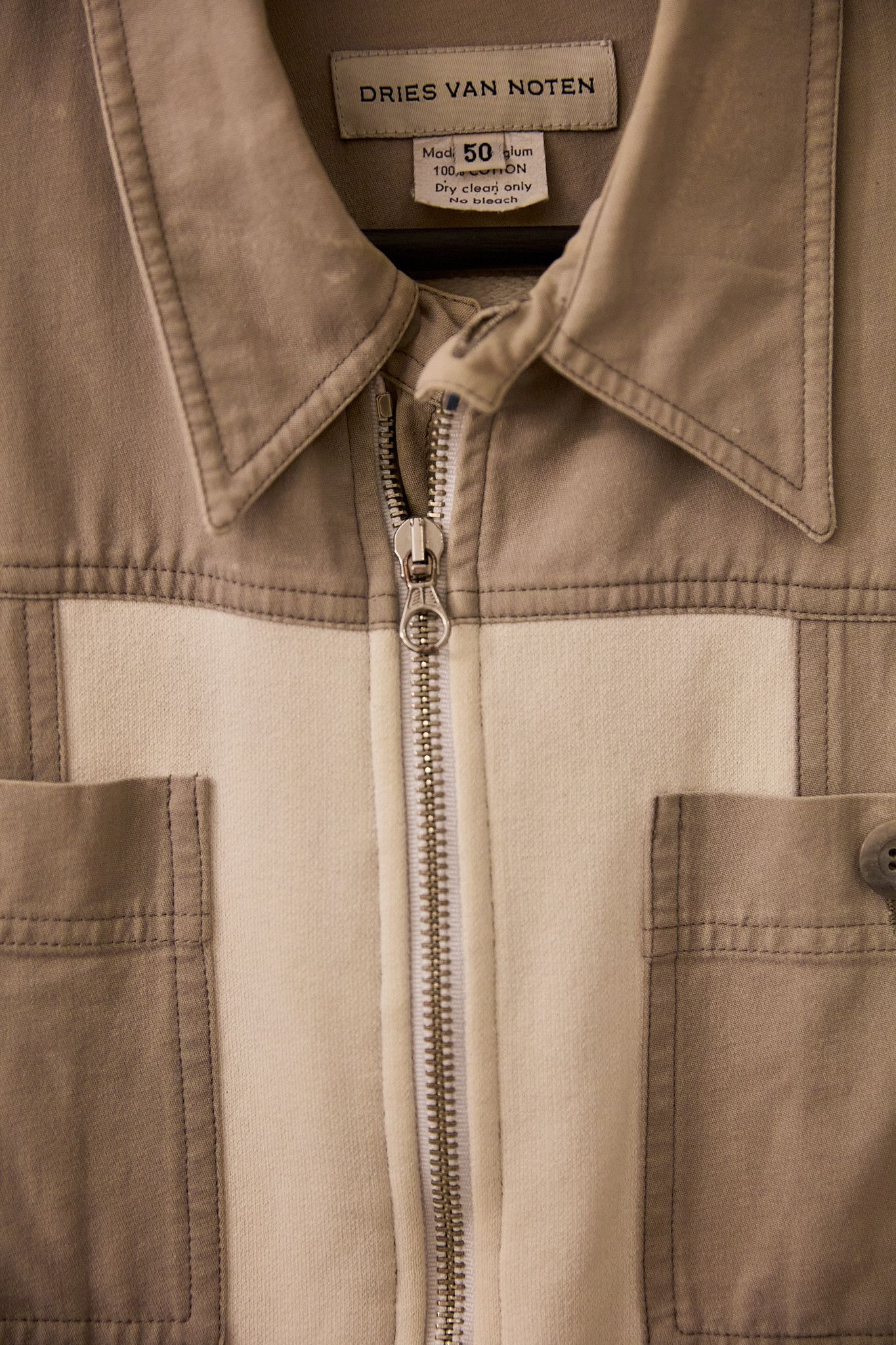 Dries Van Noten Dries Van Noten Contrast Panel Cotton Jacket – Early 2000s Size US M / EU 48-50 / 2 - 4 Thumbnail