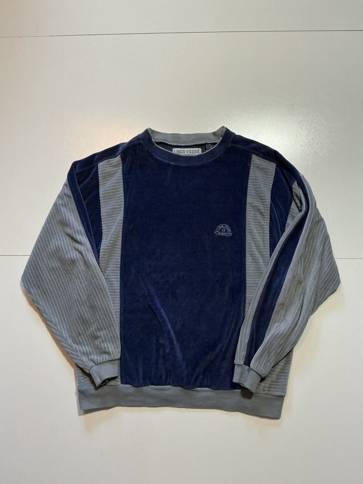 Vintage Vintage Linea Verde Sportif Greenline Velour Sweatshirt Size US M / EU 48-50 / 2 - 1 Thumbnail