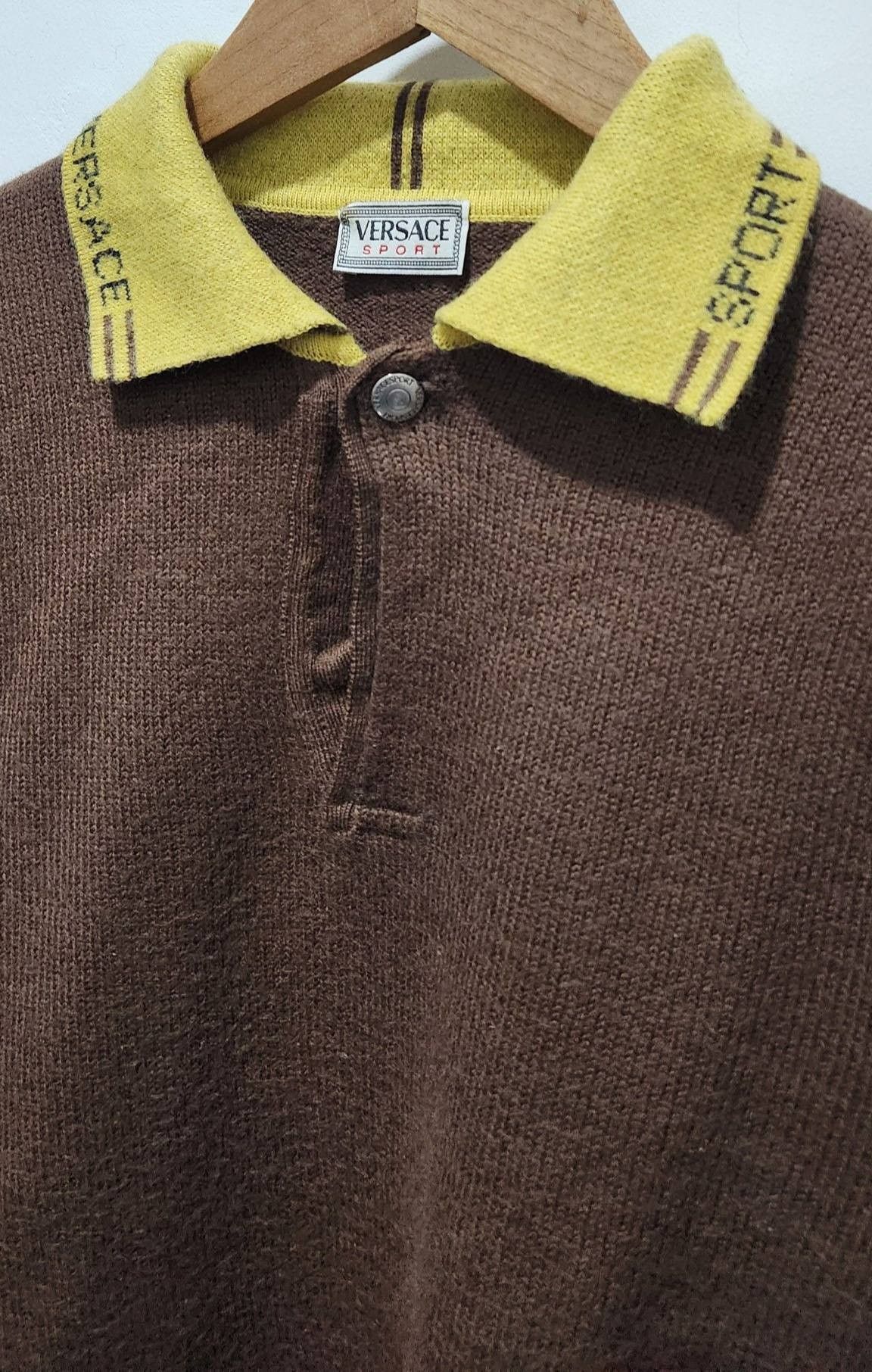 Versace Versace Sport Polo Knitwear Vintage Brown Size US S / EU 44-46 / 1 - 7 Thumbnail
