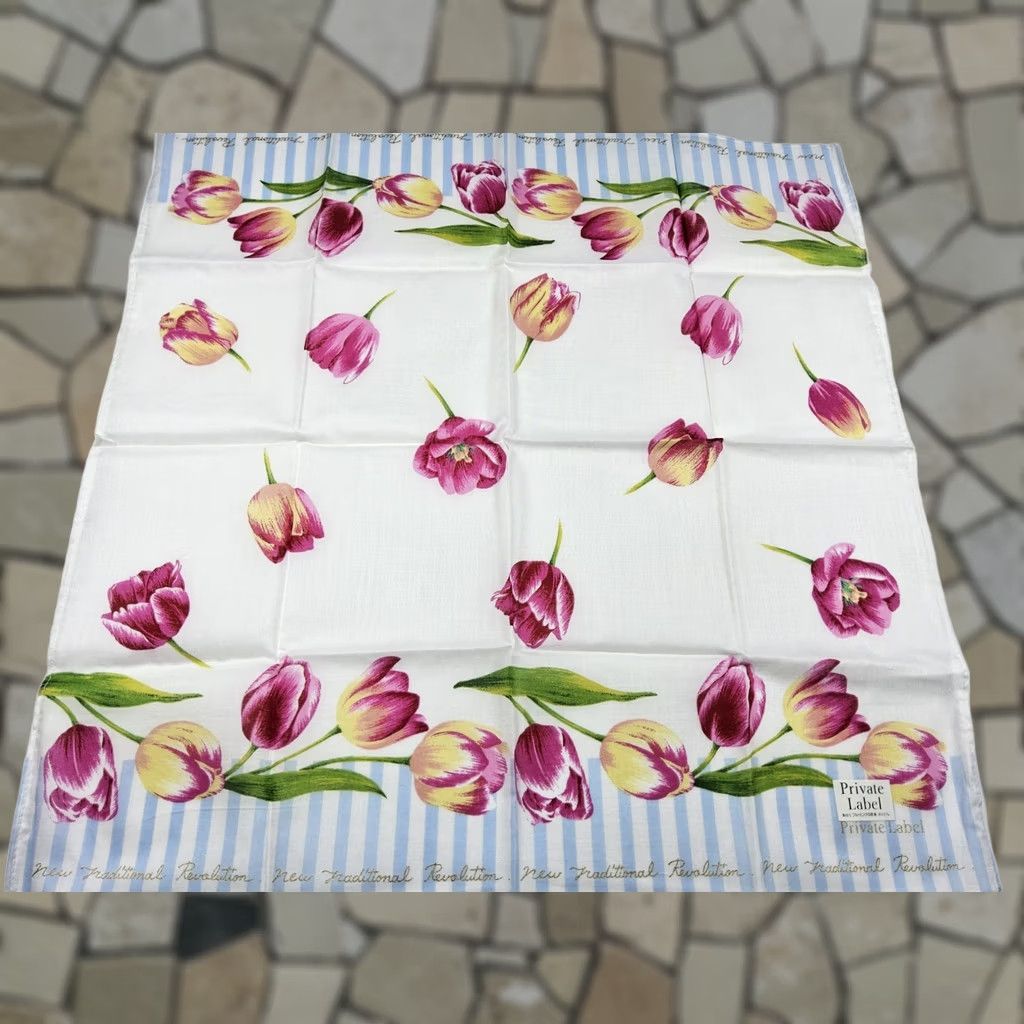 Vintage Private Label Handkerchief Neckerchief Bandana Scarf Cotton Floral Lot Of 4 Size ONE SIZE - 1 Thumbnail