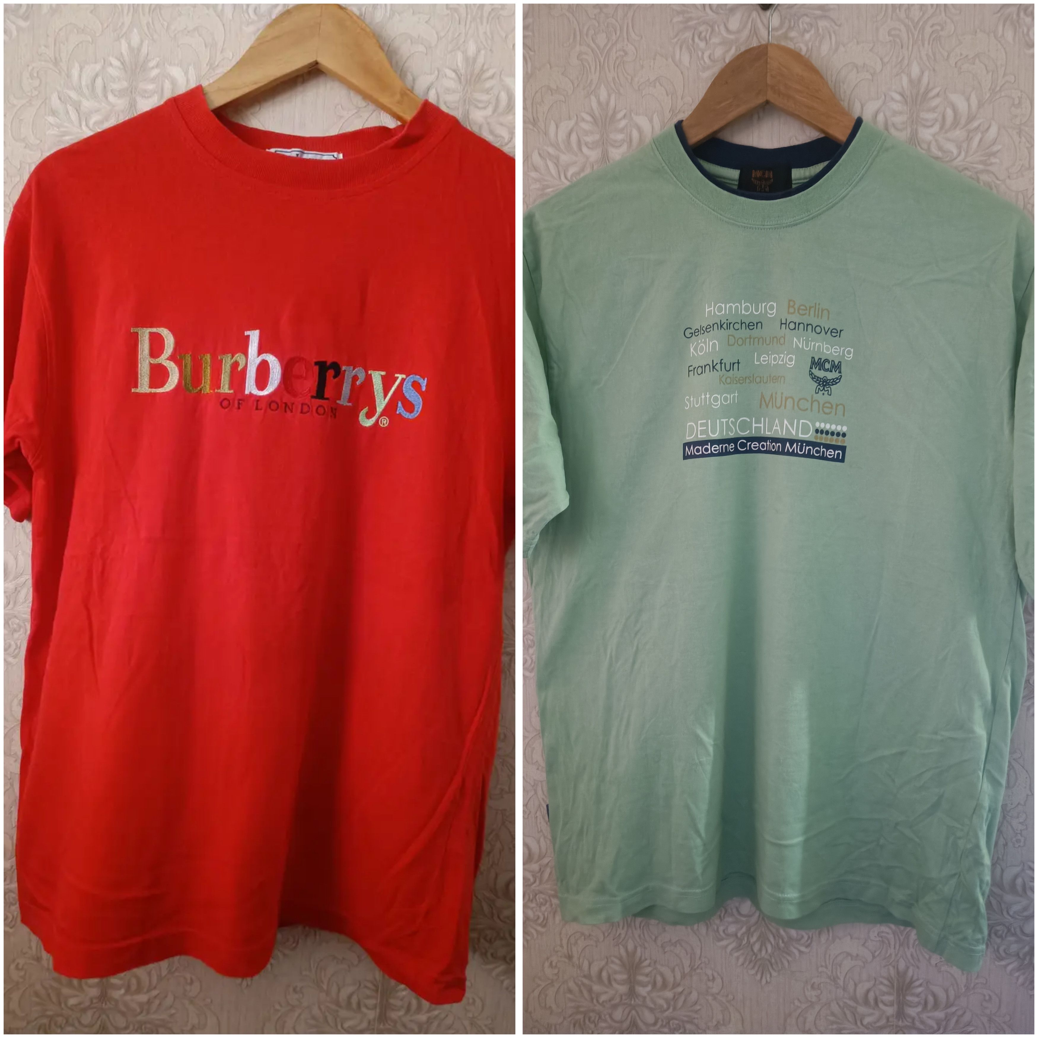 Japanese Brand Combo Deal Authentic Burberry & MCM T Shirt Size US M / EU 48-50 / 2 - 1 Thumbnail