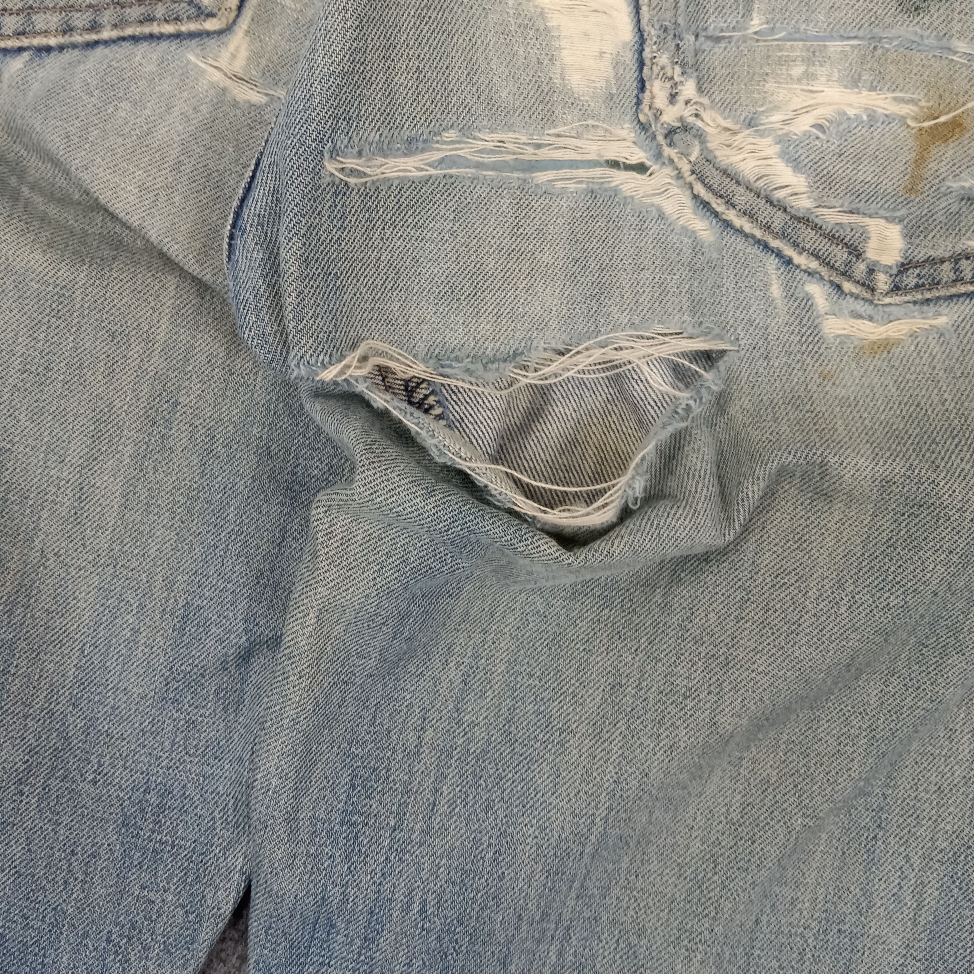 Levi's × Vintage Levi's 551 Z American Big E Distressed SelvedgeDenim Jeans Size US 29 - 10 Thumbnail