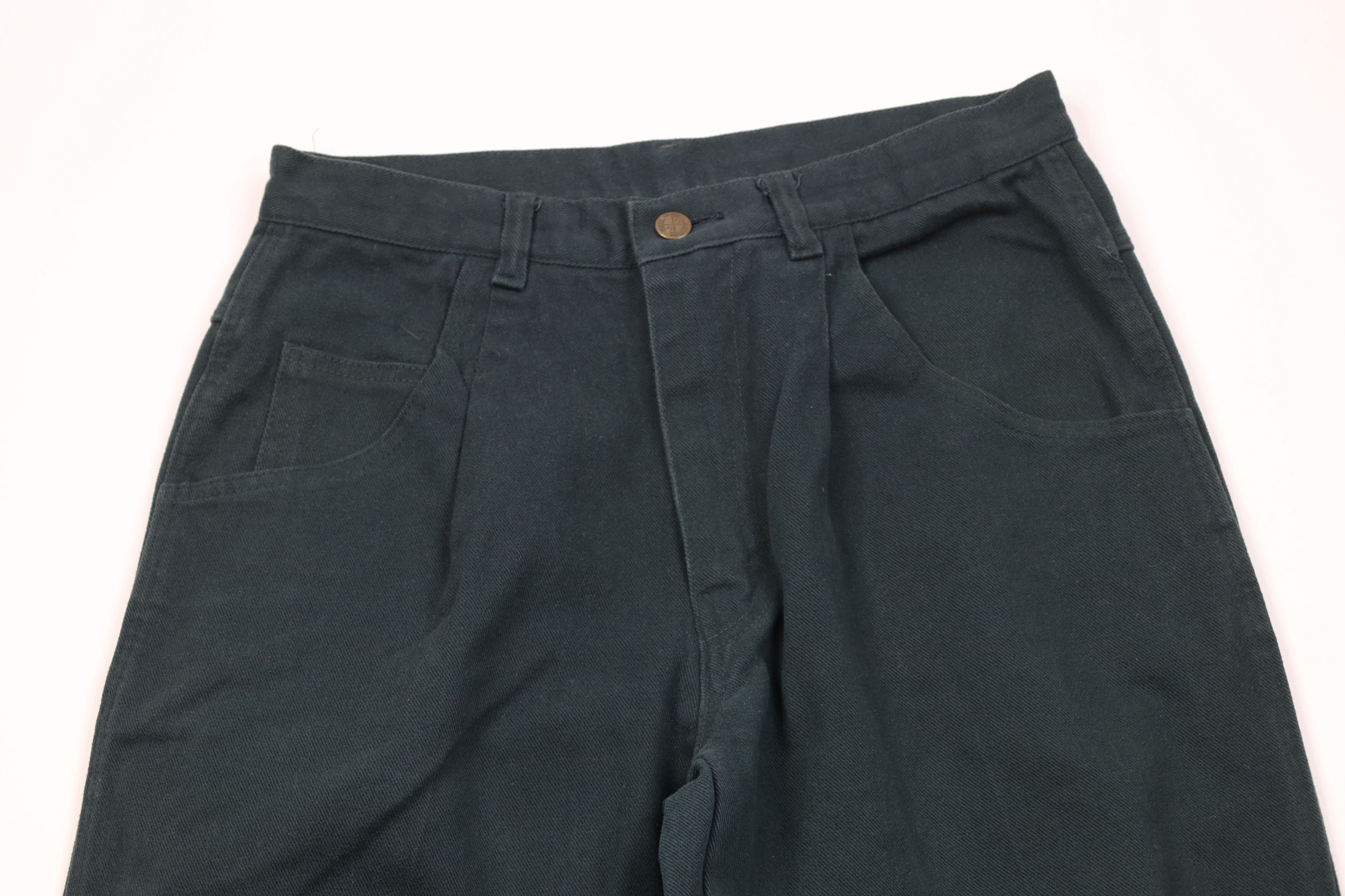 Vintage Vintage 90s Cross Colours Fit Flip Cuff Denim Jeans Green Size US 30 / EU 46 - 3 Thumbnail