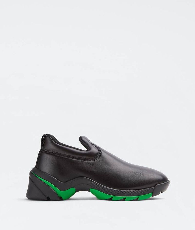 Bottega Veneta o1y0526 Low-Top Sneakers in Black/Green Size US 8.5 / EU 41-42 - 1 Thumbnail