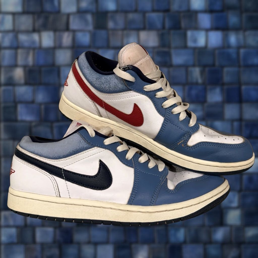 Jordan Brand Nike Air Jordan 1 Low SE Motion White Armory Navy HM3711-144 Mens Size 8.5 Sneaker Size US 9 / EU 42 - 1 Thumbnail
