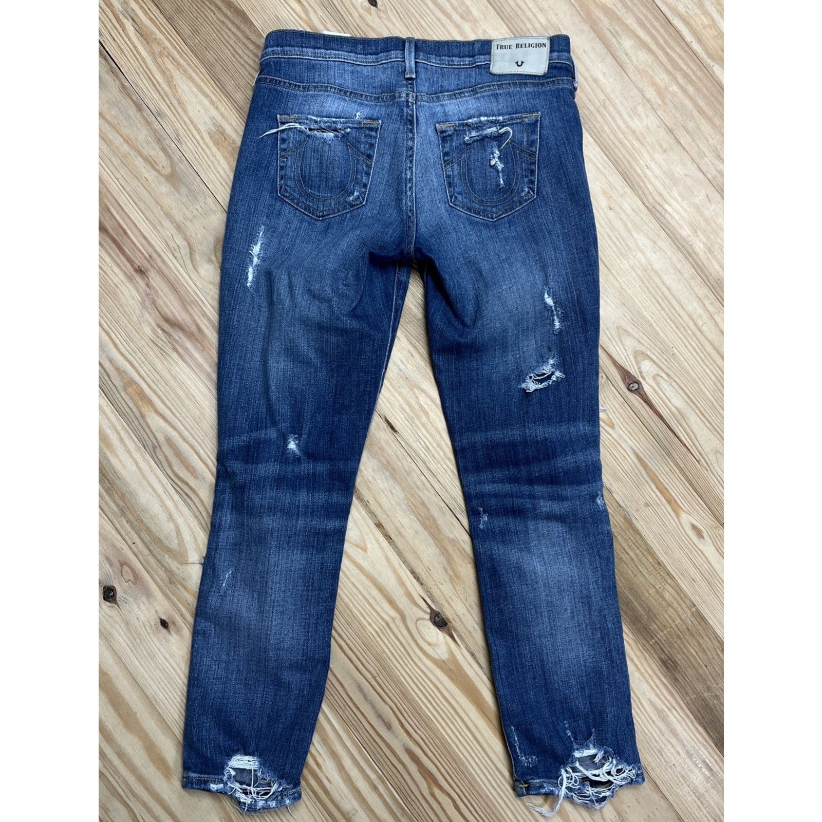 True Religion Womens True Religion Distressed Blue Jeans size 26 Size 26" / US 2 / IT 38 - 2 Thumbnail