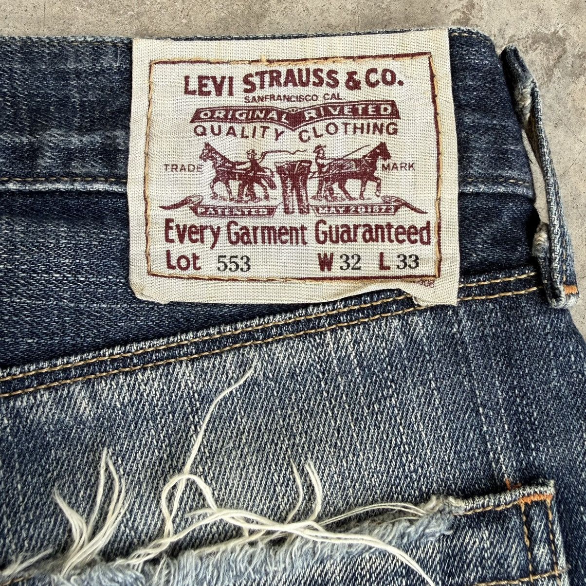 Levi's Vintage Clothing Vintage Levi's 553 Faded StoneWash Denim Jean Pants W33x34.5 Size US 33 - 13 Thumbnail