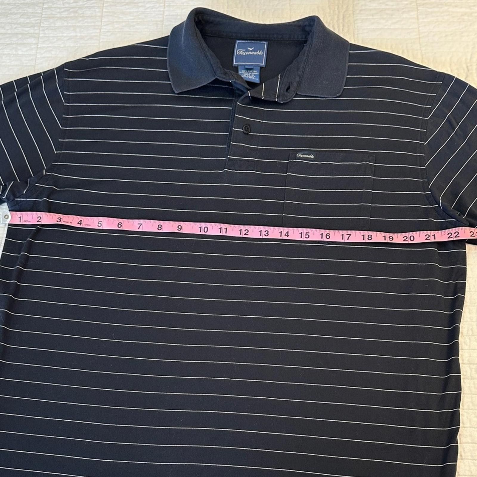 Faconnable Faconnable Medium Dress Shirt Short Sleeve Polo EUC Striped Size US M / EU 48-50 / 2 - 5 Thumbnail