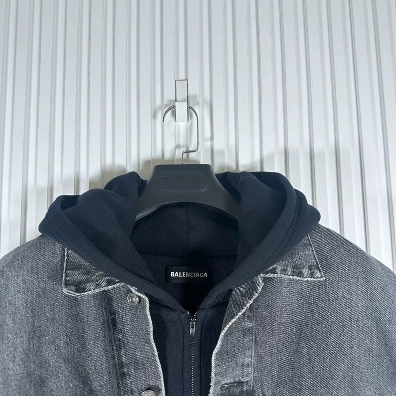 Balenciaga Balenciaga Two-in-one denim vest zipper hoodie Size US S / EU 44-46 / 1 - 3 Thumbnail