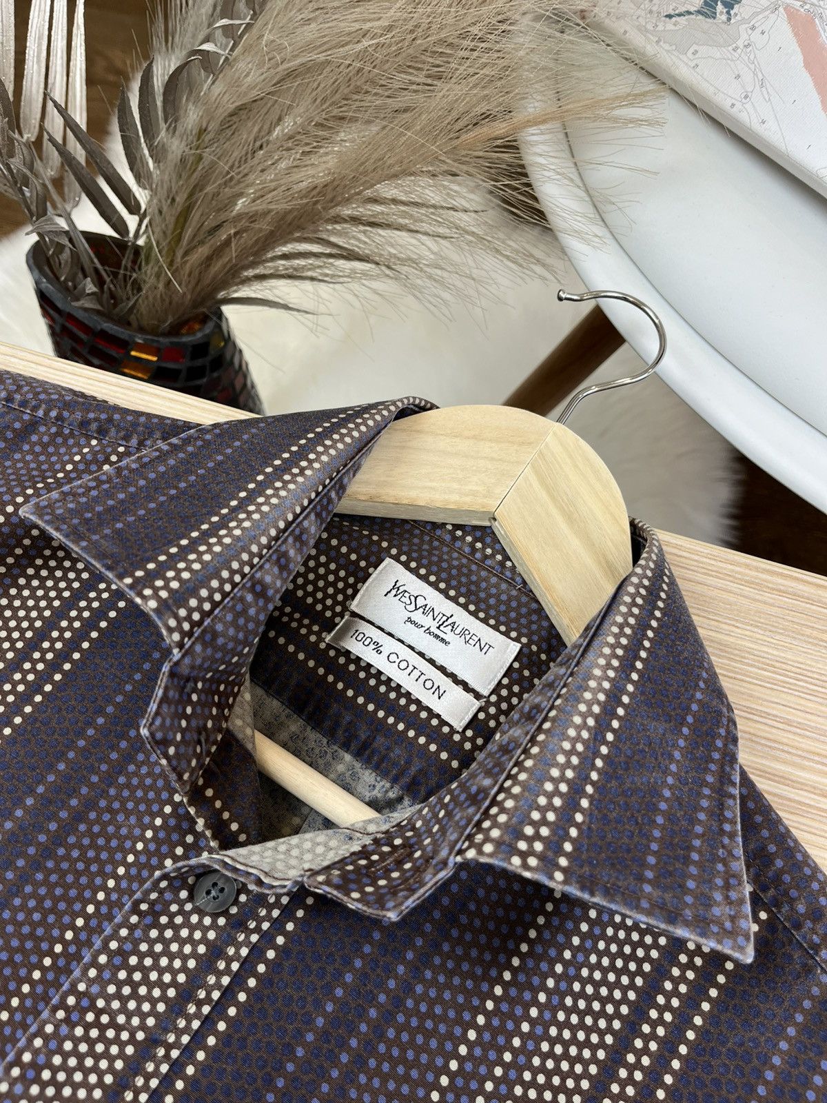 Vintage × Yves Saint Laurent Very crazy Vintage YSL Shirt Size US M / EU 48-50 / 2 - 4 Thumbnail