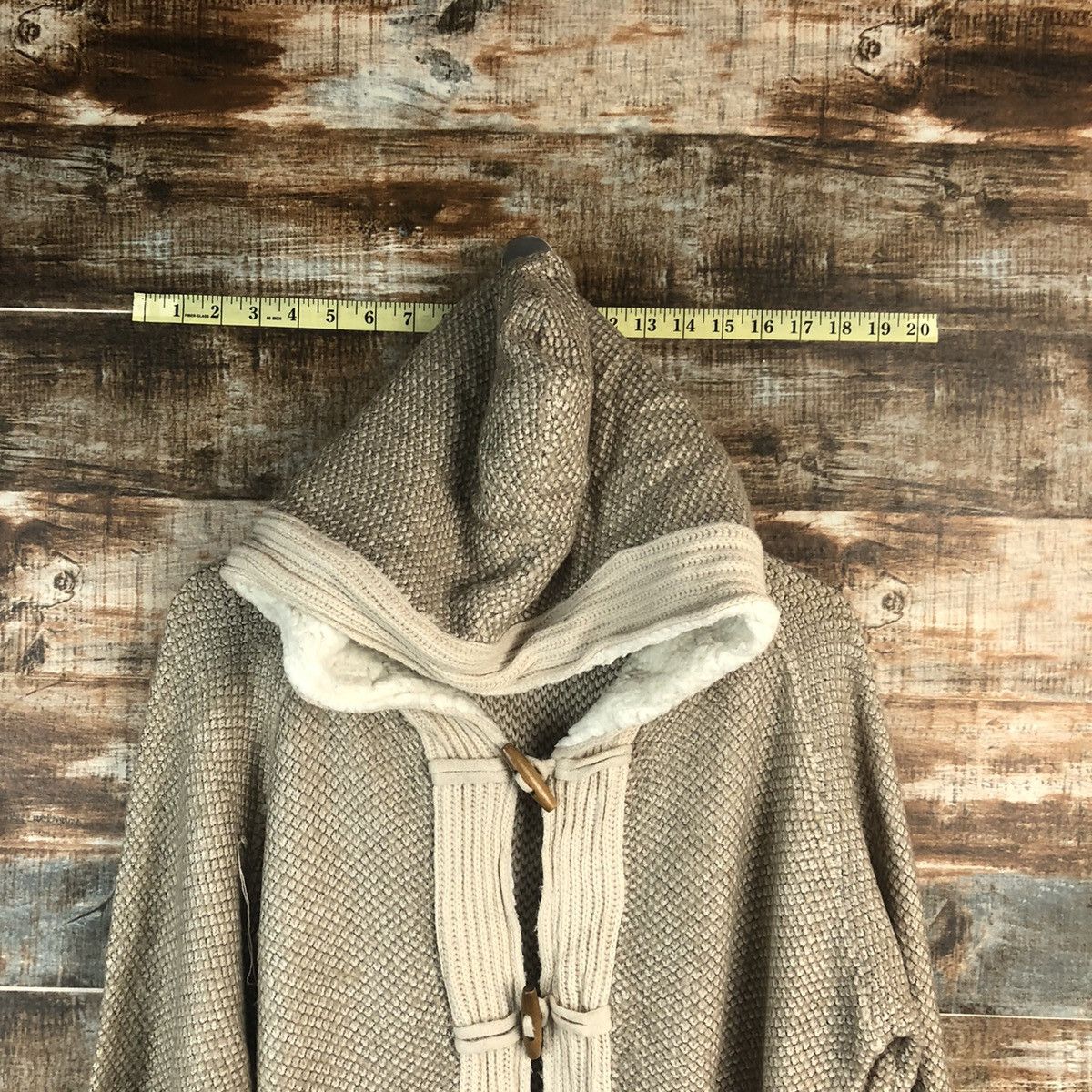 Homespun Knitwear × Japanese Brand Putietal Brown Cardigan Hoodie Knitwear #A1851 Size L / US 10 / IT 46 - 4 Thumbnail