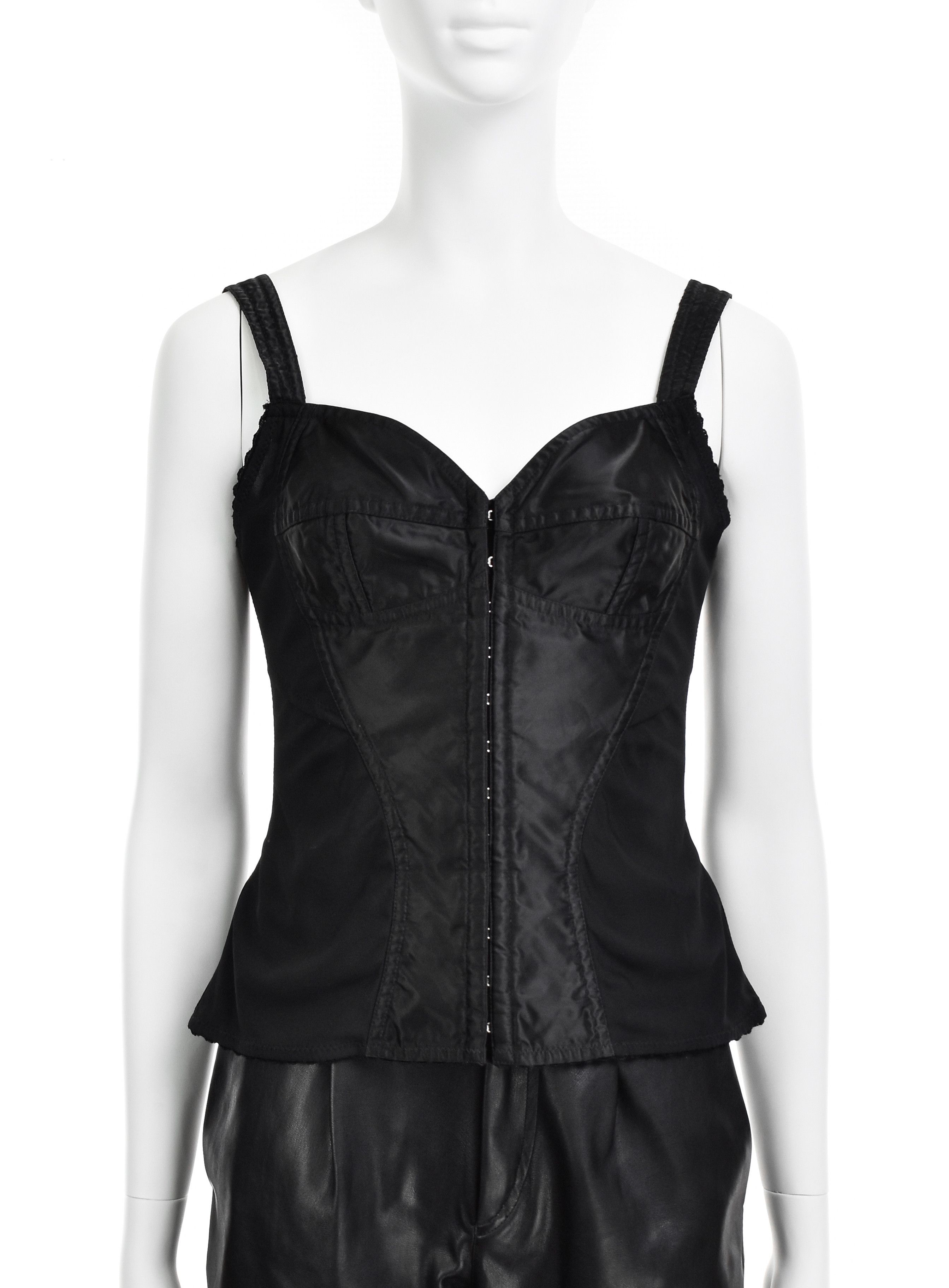 Image of Vintage Dolce Gabbana Sexy Mesh Bustier Corset Tank Top in Black, Women's (Size Small)