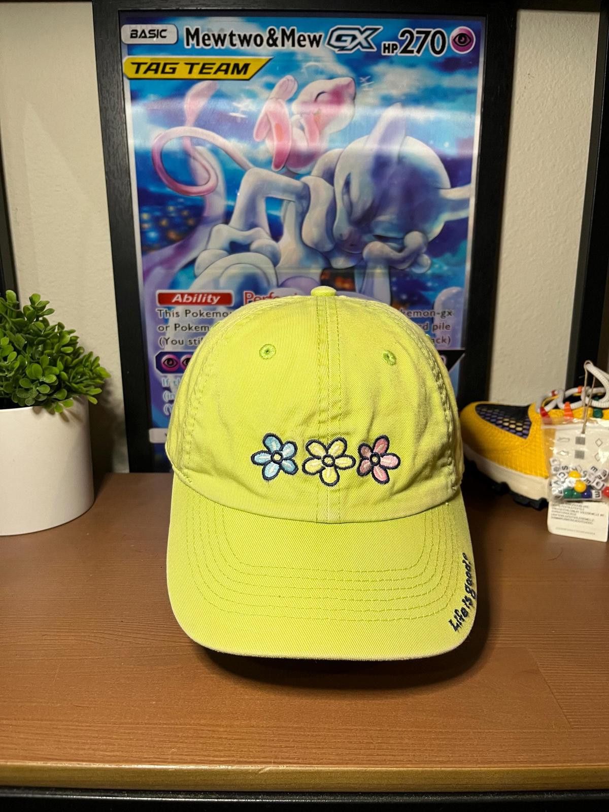 Life is Good Life is Good Yellow Embroidered Flower Baseball Cap Size ONE SIZE - 1 Thumbnail