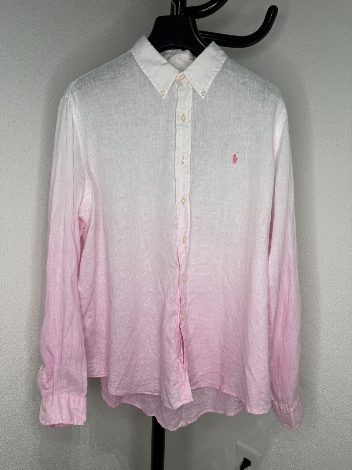 Polo Ralph Lauren Polo Ralph Lauren Linen Shirt Pink Size US XXL / EU 58 / 5 - 1 Thumbnail