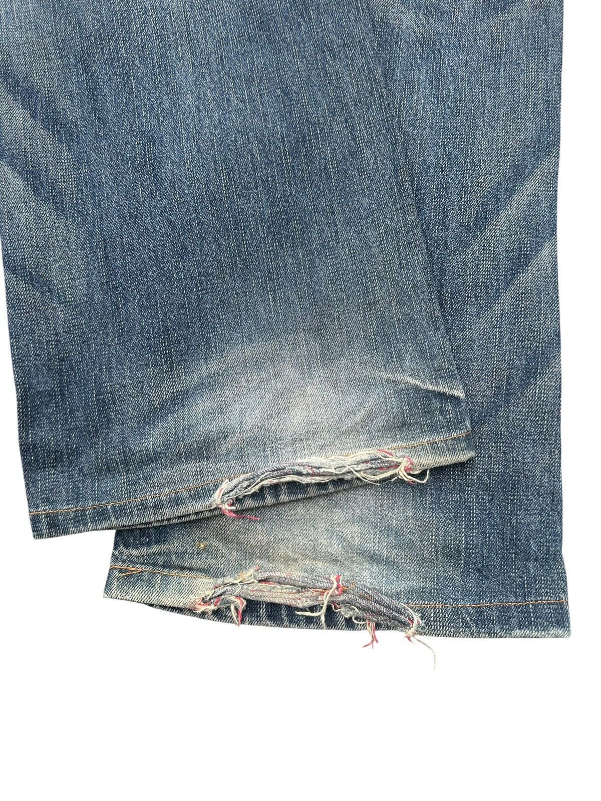If Six Was Nine Flare Red Pepper Japanese Punk Bondage Distressed Denim Jean Size US 32 / EU 48 - 22 Thumbnail