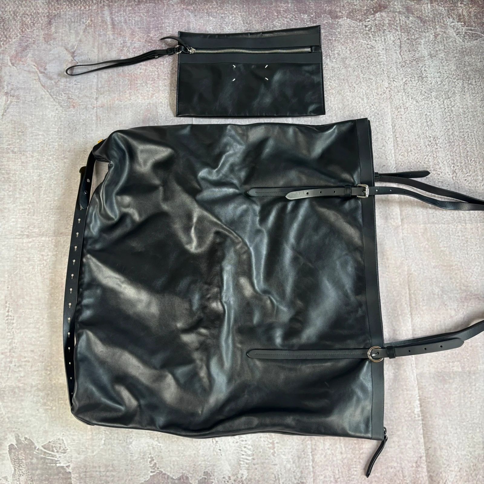 Maison Margiela Maison Margiela calf leather tote bag with pouch Size ONE SIZE - 4 Thumbnail