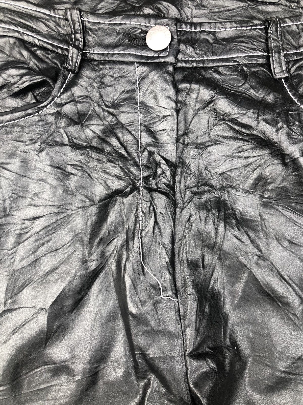 Lanvin × Leather × Vintage Vintage Lanvin Sports Faux Leather Pants Size US 27 - 5 Thumbnail