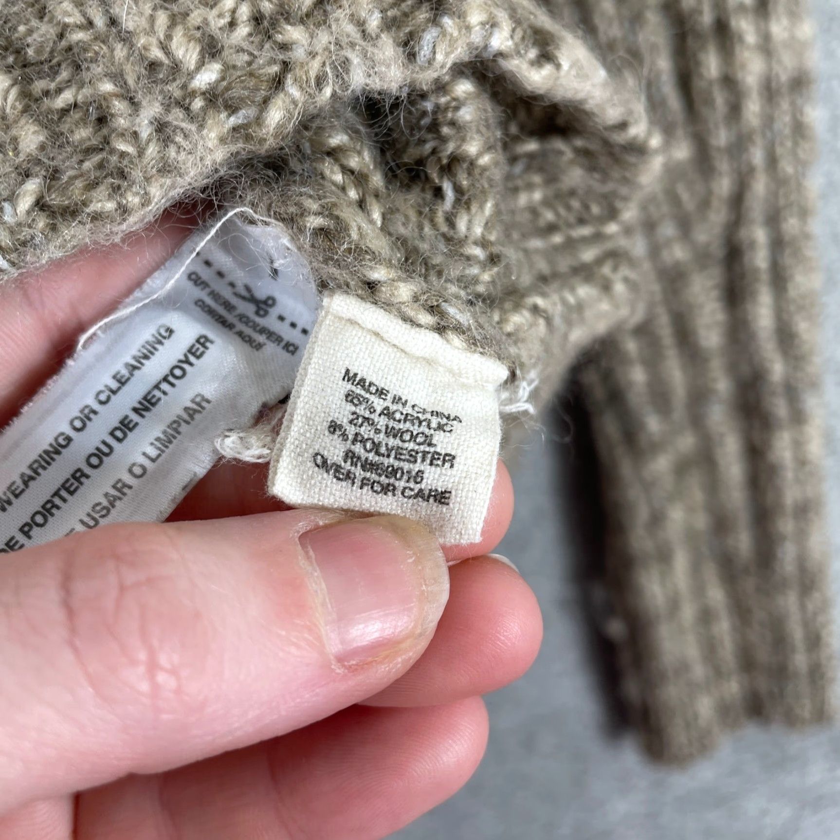Vintage VINTAGE RuffHewn Cardigan Sweater Womens Small Brown Wool Blend Toggle Rib Knit Chunky Size S / US 4 / IT 40 - 6 Thumbnail