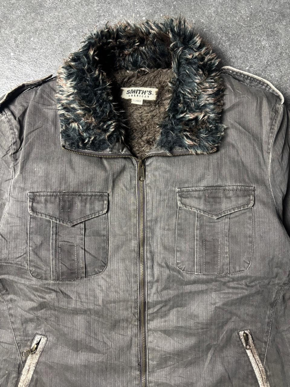 Japanese Brand 2000s Smith's American Fur Sherpa Faded Riders Jacket Size US L / EU 52-54 / 3 - 3 Thumbnail