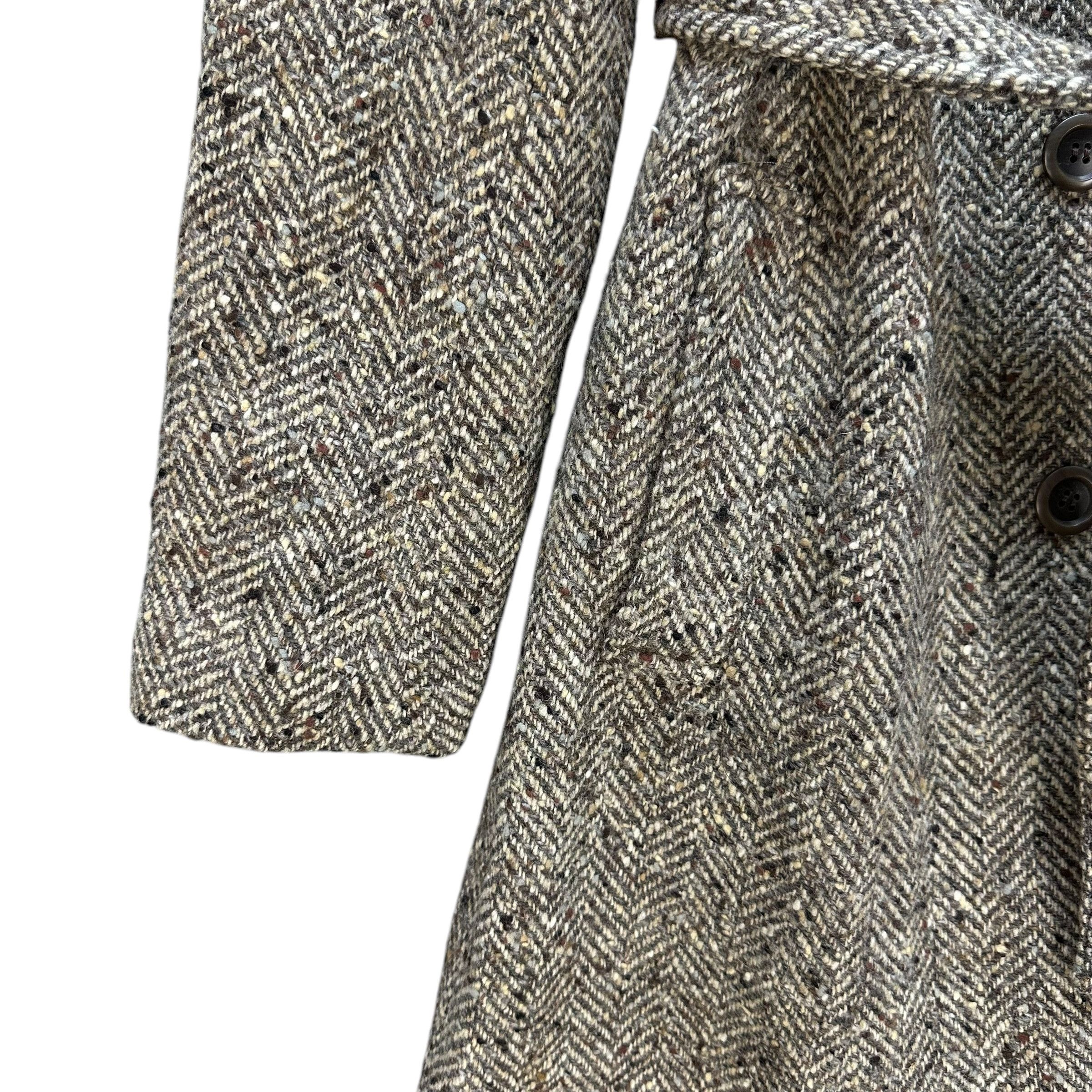 Kenzo 90’s KENZO CLUB Herringbone Wool Long Coat #A64-1542 Size M / US 6-8 / IT 42-44 - 4 Thumbnail