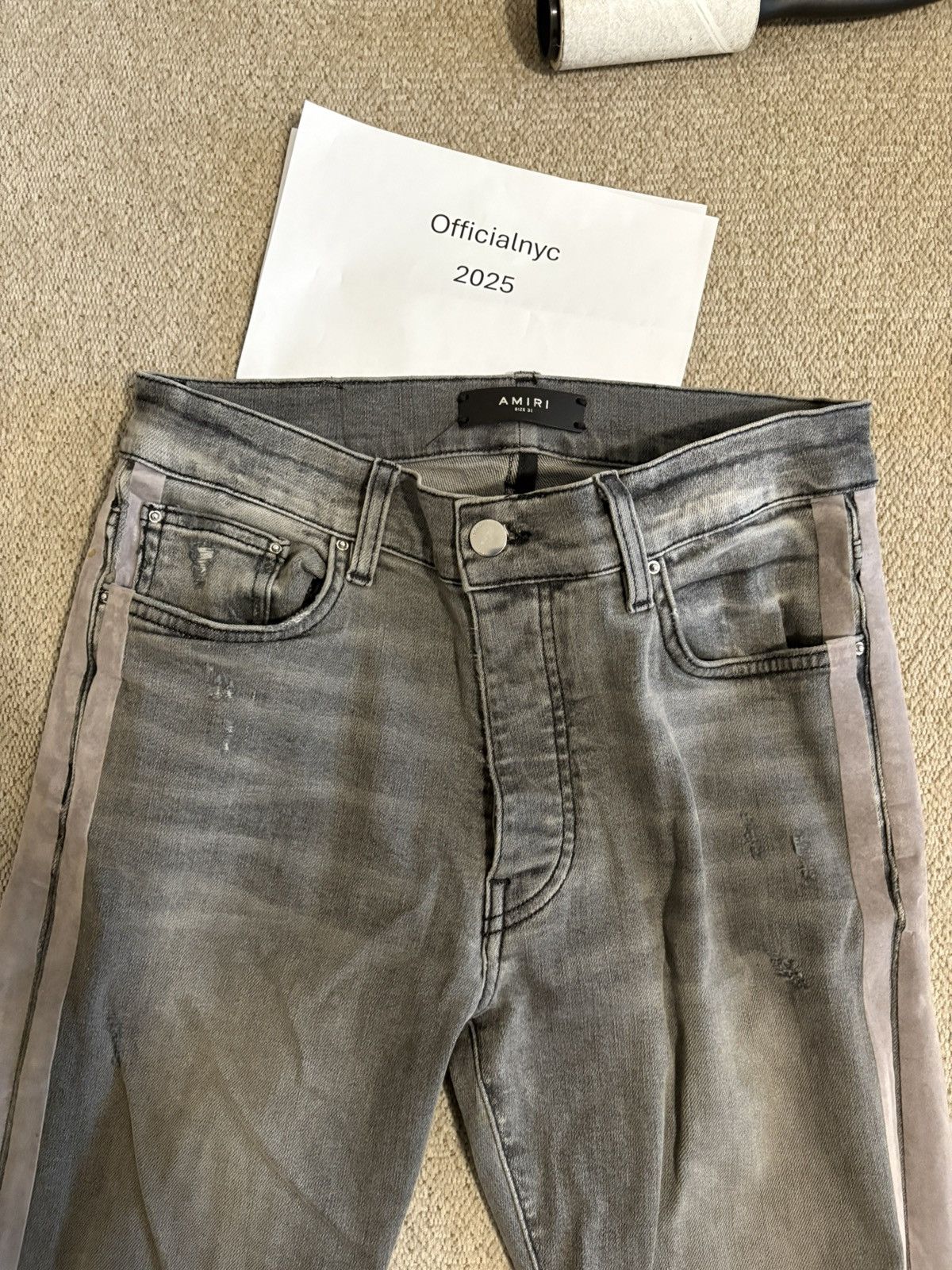 Amiri Amiri side stripe denim Size US 31 - 1 Thumbnail