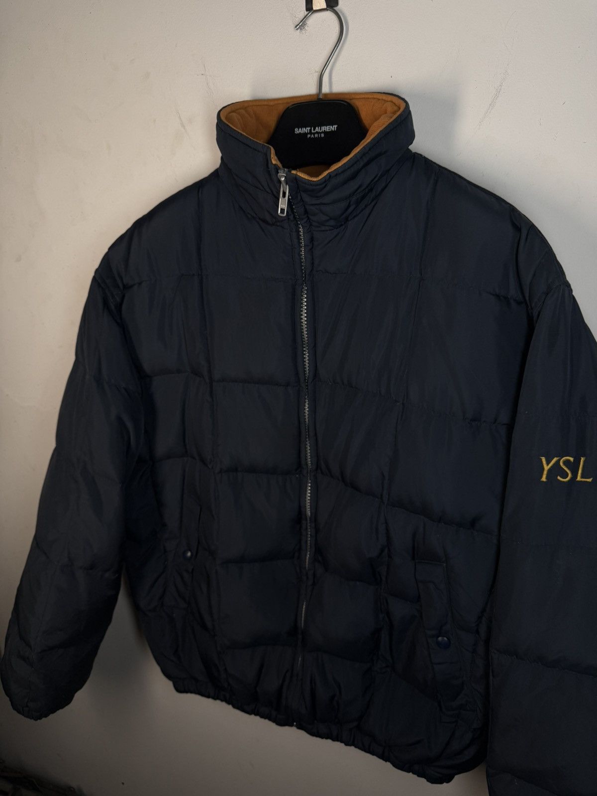 Yves Saint Laurent Puffer YSL Down Jacket Winter Blue Bomber Zip Up Size US M / EU 48-50 / 2 - 5 Thumbnail