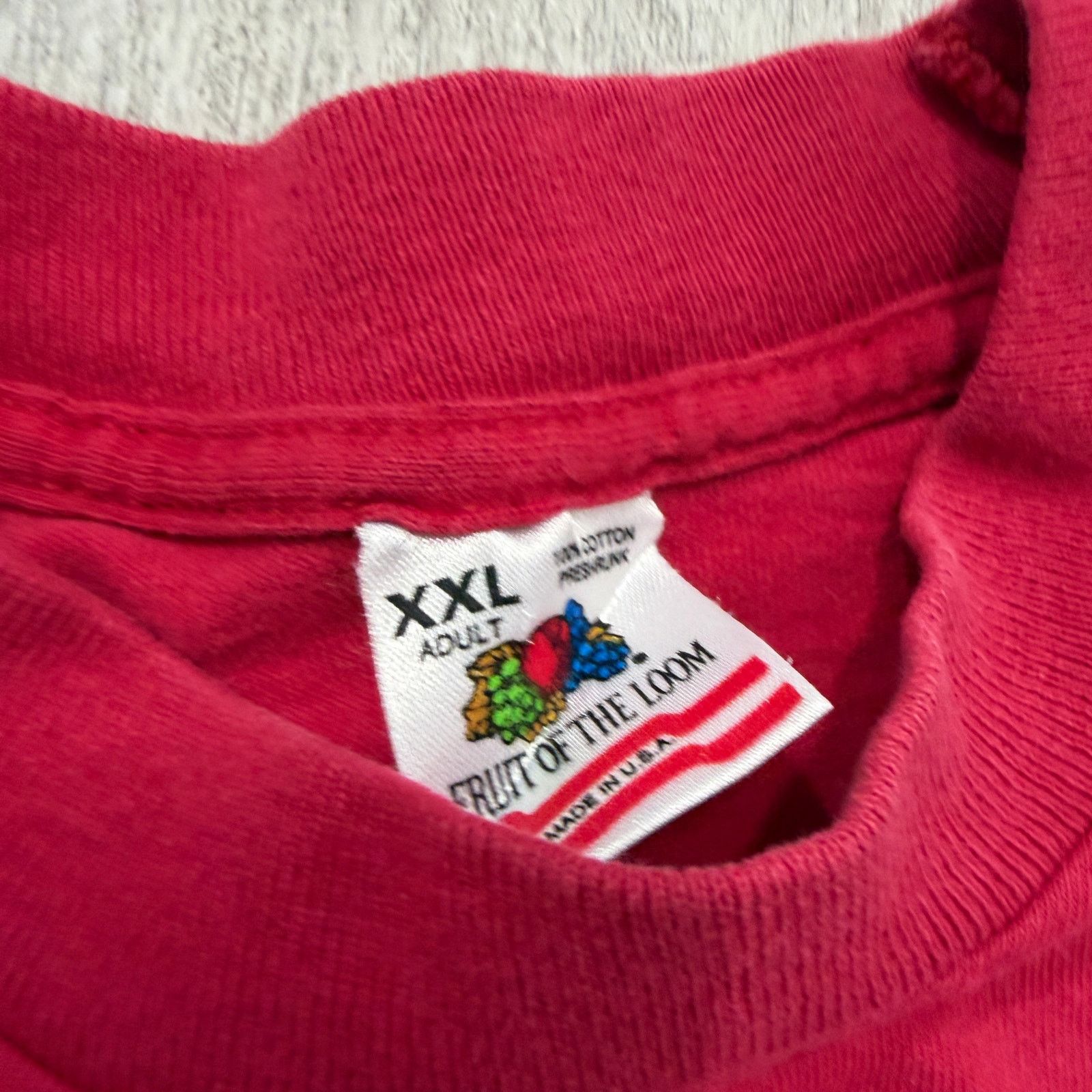 Vintage Vintage Fruit of the Loom Pocket Shirt Men's 2XL Red 90s Size US XXL / EU 58 / 5 - 4 Thumbnail