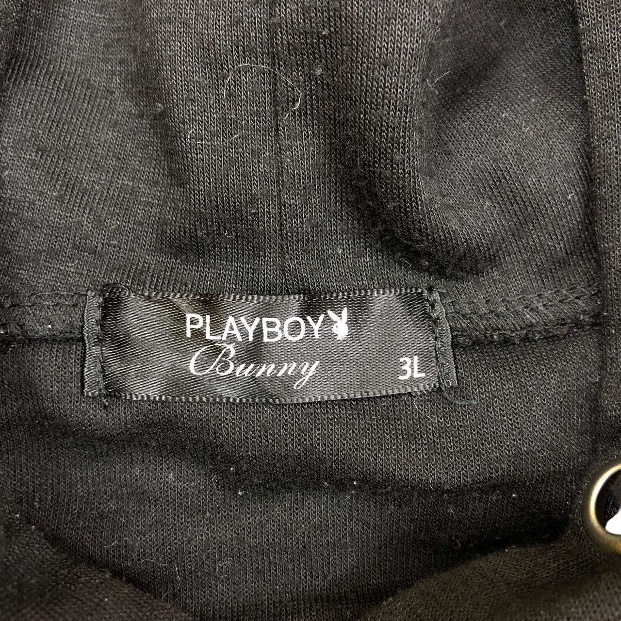 Playboy PLAYBOY BUNNY Cut Sew Baggy Black Hoodie Sweatshirt Pullover Size XXL / US 16-18 / IT 52-54 - 5 Thumbnail