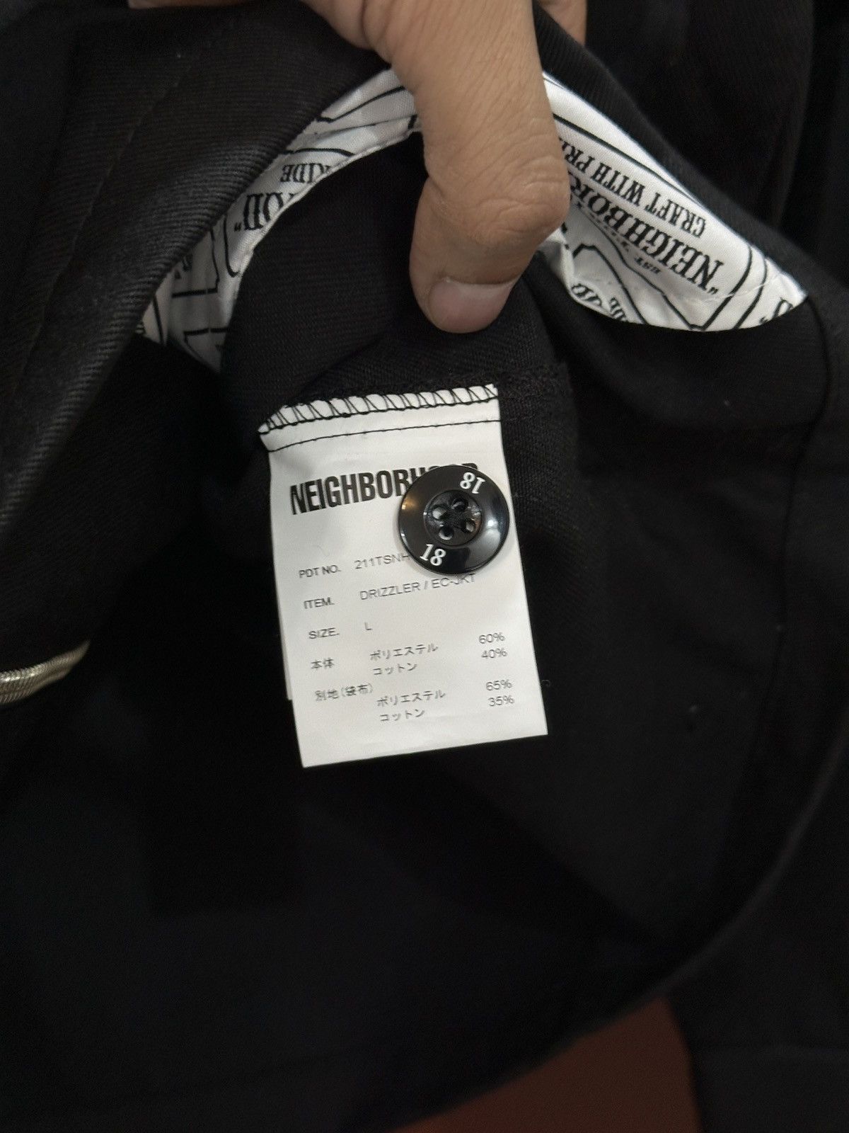 Neighborhood Neighborhood Drizzler/ec-jkt - 2021 "Black" Large Size US L / EU 52-54 / 3 - 6 Thumbnail