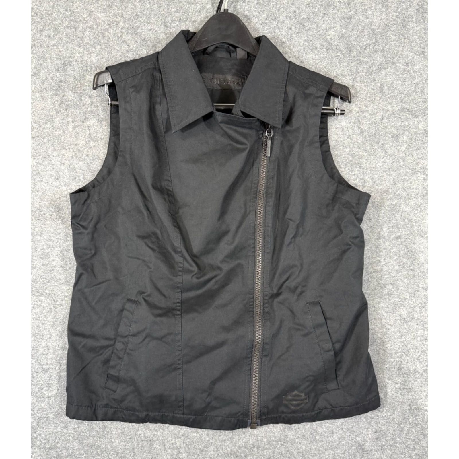 Harley Davidson Harley-Davidson Motorcycle Vest Womens L Black Side Full-Zip Lined American Size L / US 10 / IT 46 - 2 Thumbnail