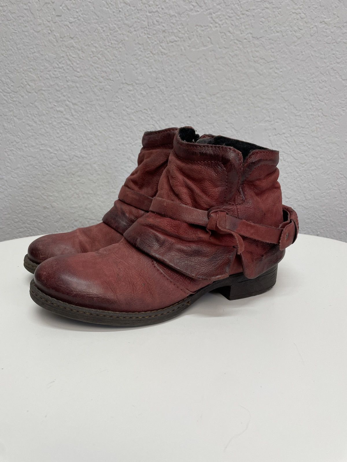 A.S.98 Vintage Italian AS 98 Rick Owens Style Leather Biker Boots Size US 7 / IT 37 - 3 Thumbnail