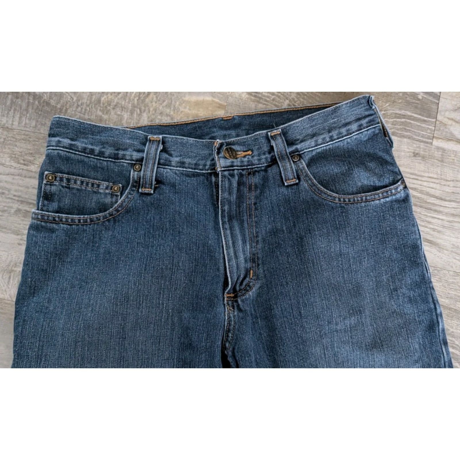 Carhartt VINTAGE Carhartt Jeans 30x32 Relaxed Fit Holter Blue Denim Mens 5-Pocket Solid Rock 101483-968 EUC Size US 30 / EU 46 - 3 Thumbnail