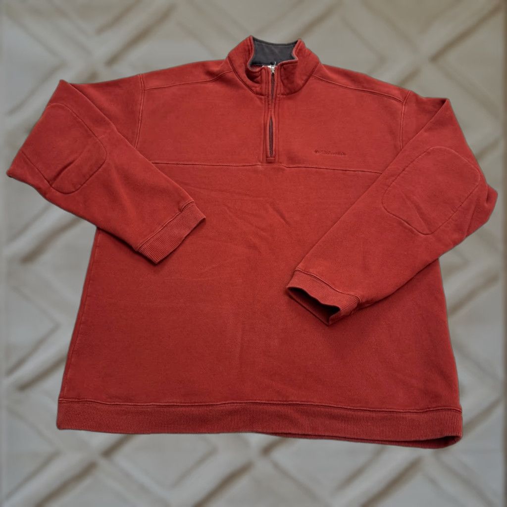 Rusty Columbia 1/4 Zip Pullover Sweatshirt Mens Large Rust Brown Fleece Outdoor Hiking Size US L / EU 52-54 / 3 - 1 Thumbnail