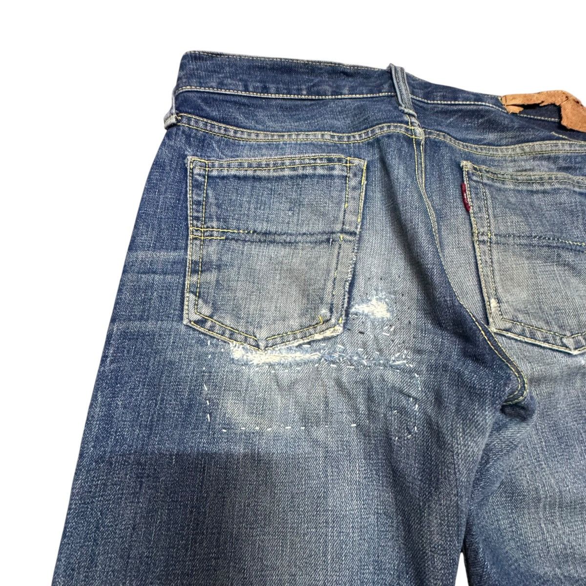 Vintage Vintage 70s BIGSTONE Denim Selvedge Jeans Repaired Size US 29 - 12 Thumbnail