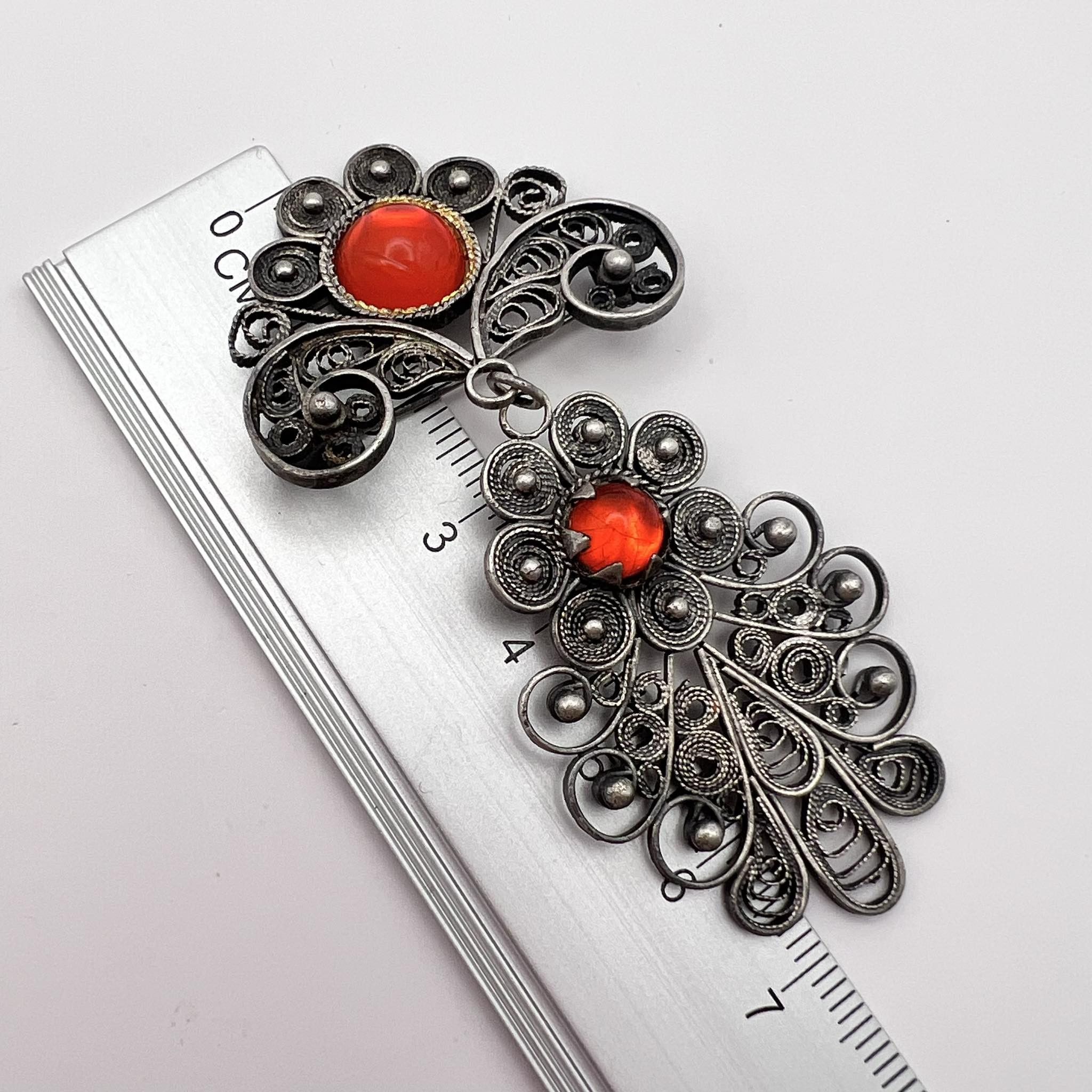 Vintage 1980's Vintage Jewelry Filigree Silver Plated Pin Brooch Size ONE SIZE - 5 Thumbnail