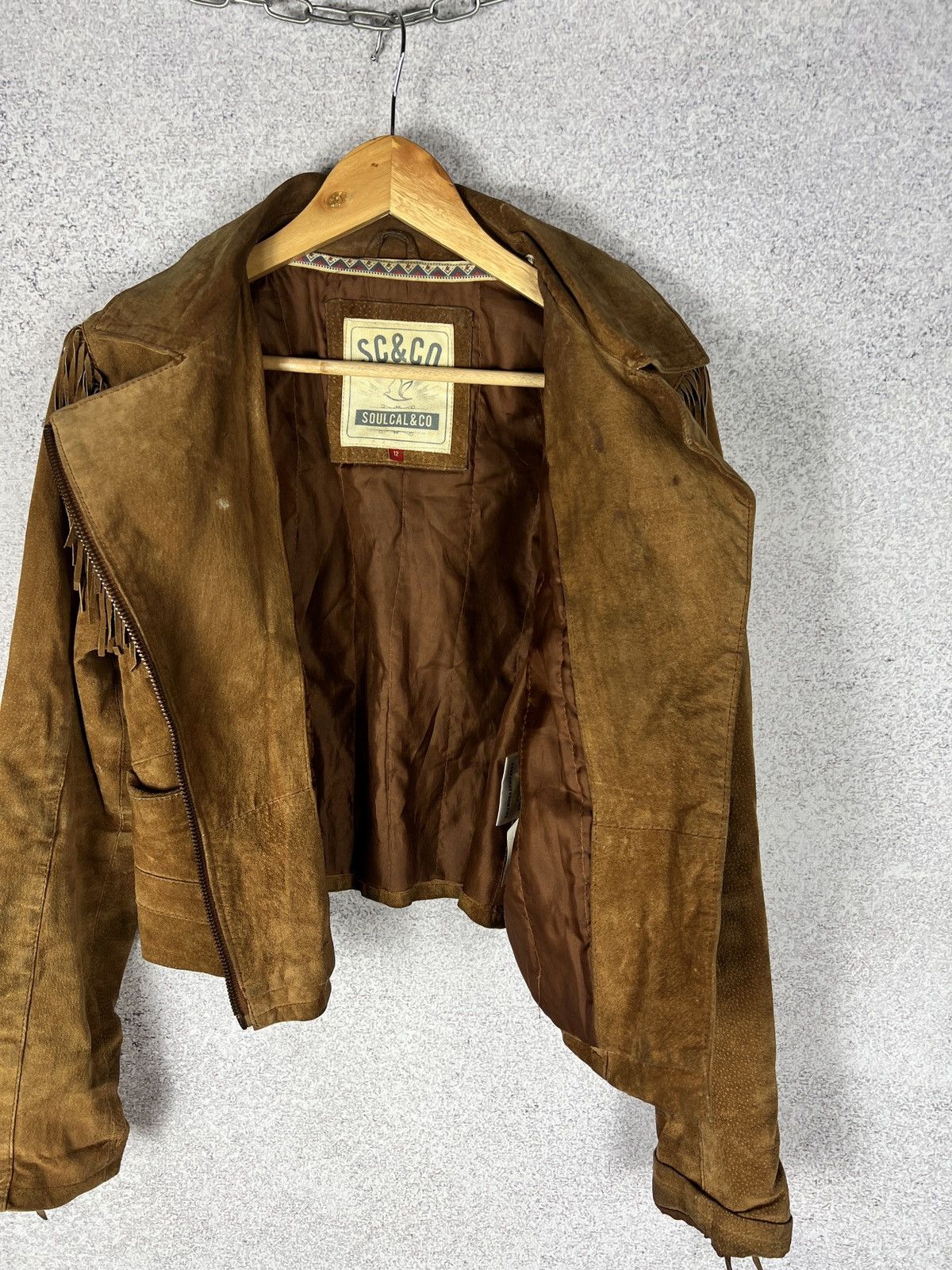 Vintage Woman’s Western Cowboy Girl Suede Leather Jacket Size M / US 6-8 / IT 42-44 - 6 Thumbnail