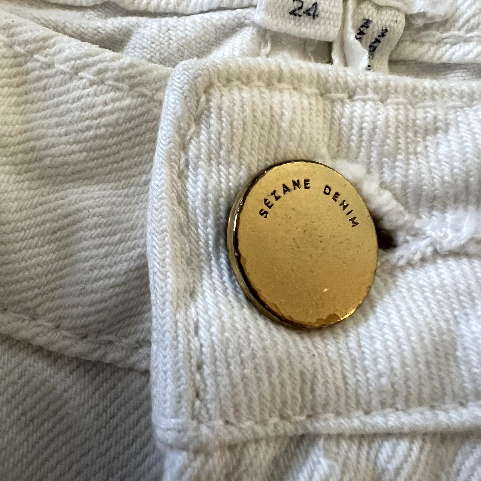 Sezane Sezane crop white jeans size 24 Size 24" / US 00 / IT 34 - 7 Thumbnail