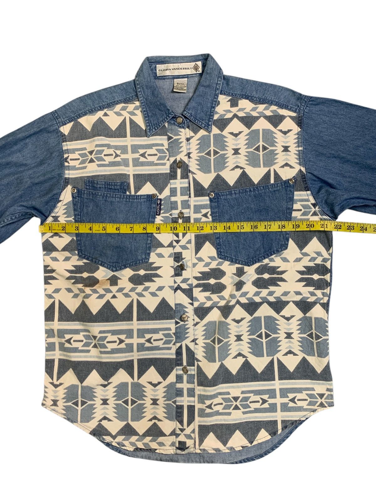 Gloria Vanderbilt Rare Design Gloria Vanderbilt Soft Denim Button Up Shirts Size S / US 4 / IT 40 - 9 Thumbnail