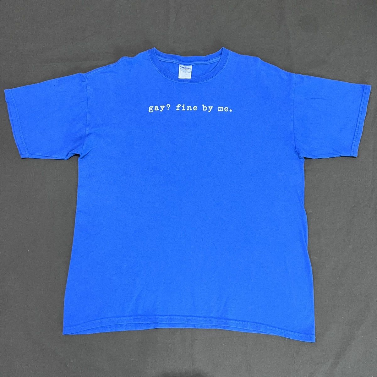 Vintage Vintage Y2K Gay? Fine By Me lgbtq bdsm Quote Tee Size US L / EU 52-54 / 3 - 2 Thumbnail