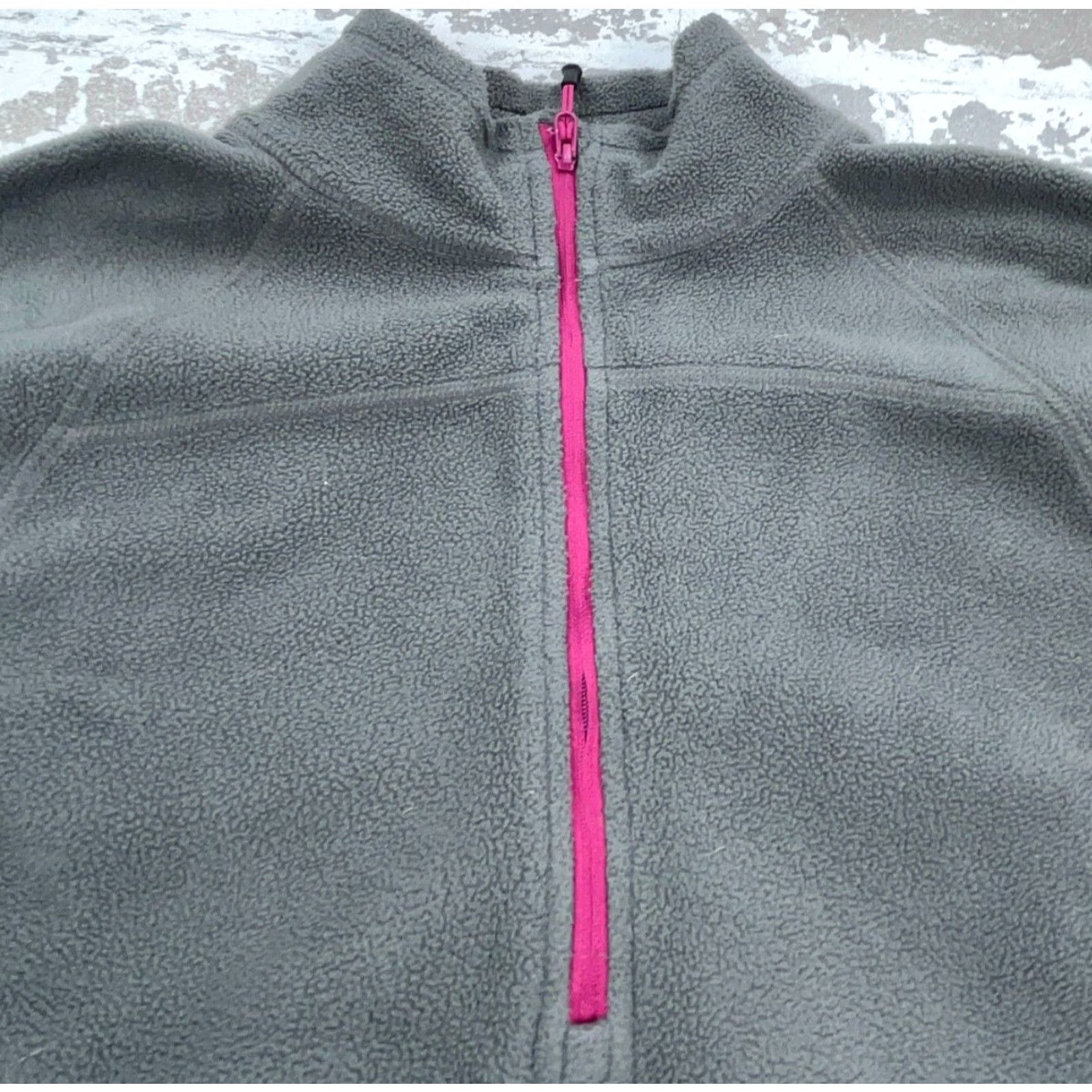 Eddie Bauer Eddie Bauer Women L Gray Pink Fleece Pullover 1/4 Zip Jacket - Sweater Casual Mositure Wicking All Seasons Long Sleeve Regular Fit Size L / US 10 / IT 46 - 4 Thumbnail
