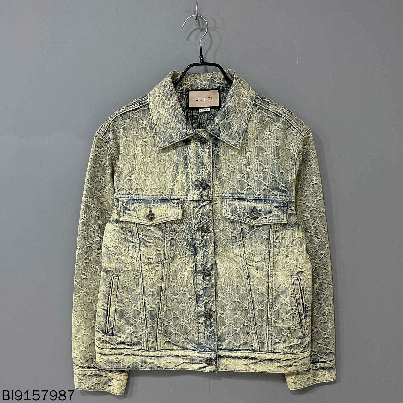 Gucci Gucci Washed Denim All-Over Print Jacket Size S / US 4 / IT 40 - 1 Thumbnail
