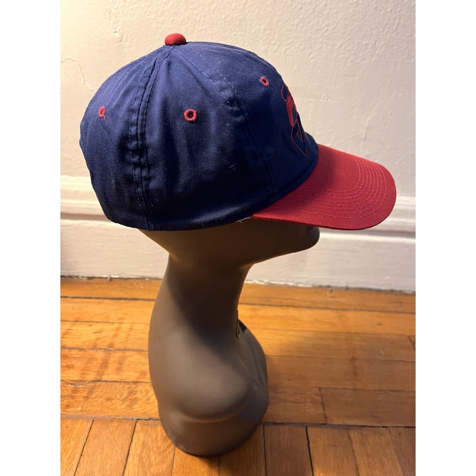 Fila VINTAGE FILA Snapback Hat Cap Blue 90s Mens One Size Adjustable Twill Spell Out Size ONE SIZE - 6 Thumbnail