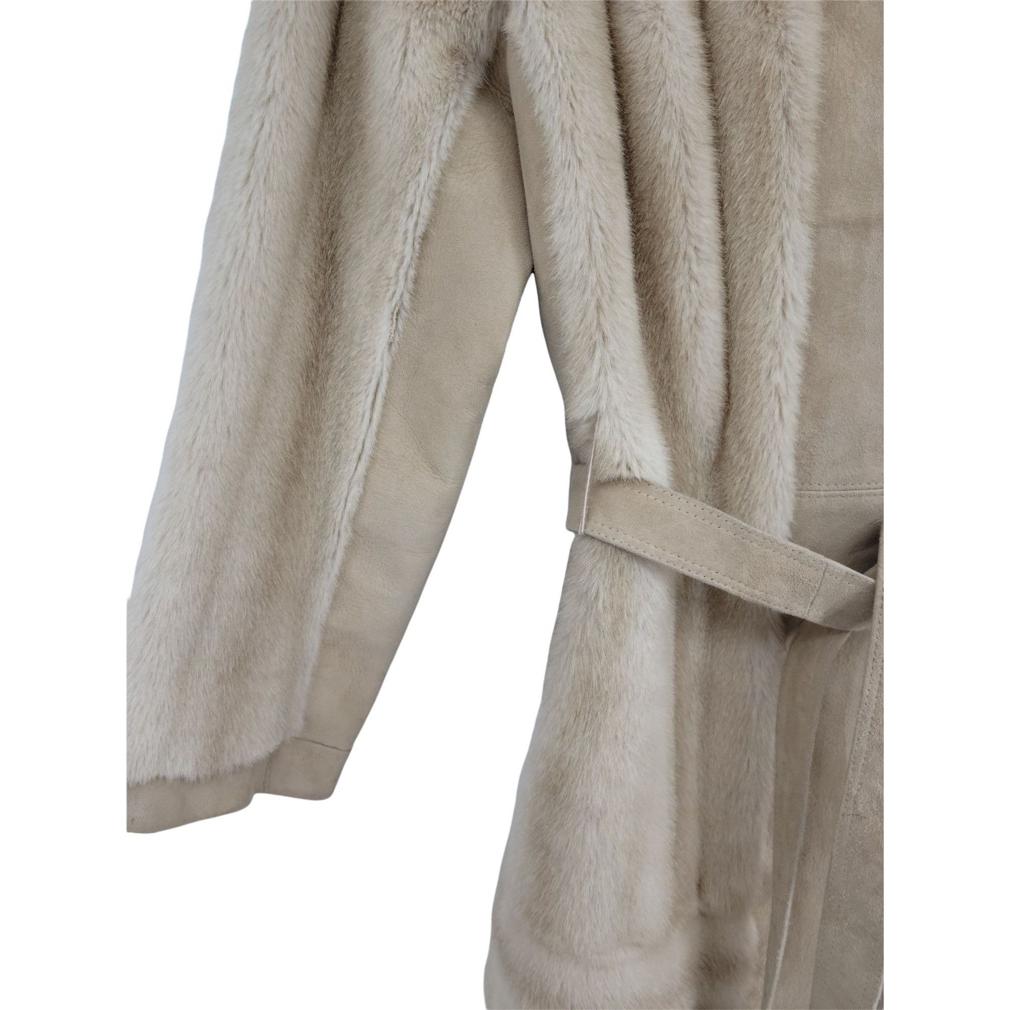 Vintage Vtg 60's Lilli Ann Vegan Faux Fur Penny Lane Coat Sz S Belte Size S / US 4 / IT 40 - 7 Thumbnail