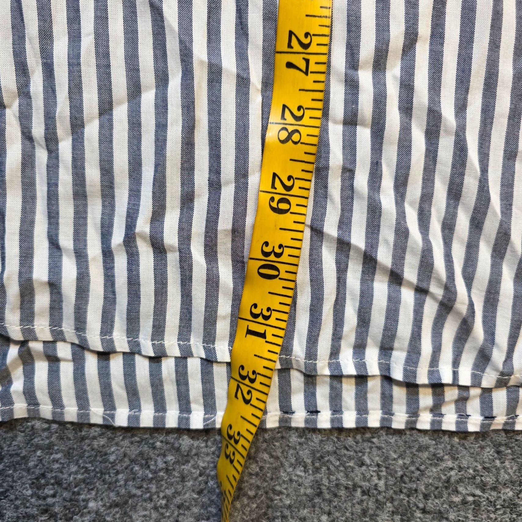 Vintage Jane & Delancey Shirt Women 2X Blue White Striped V Neck Boxy Casual Beachy Size XXL / US 16-18 / IT 52-54 - 6 Thumbnail