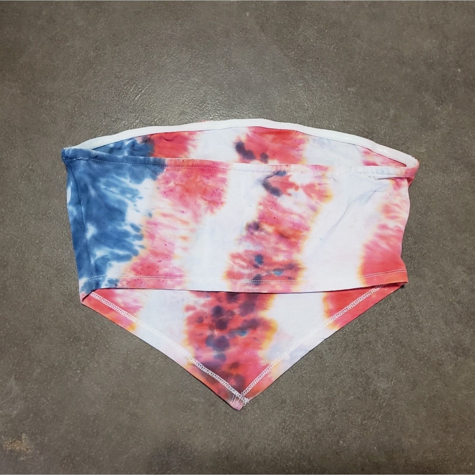 Shein Red/White/Blue | SHEIN | Bandana Cropped Top Size L / US 10 / IT 46 - 2 Thumbnail