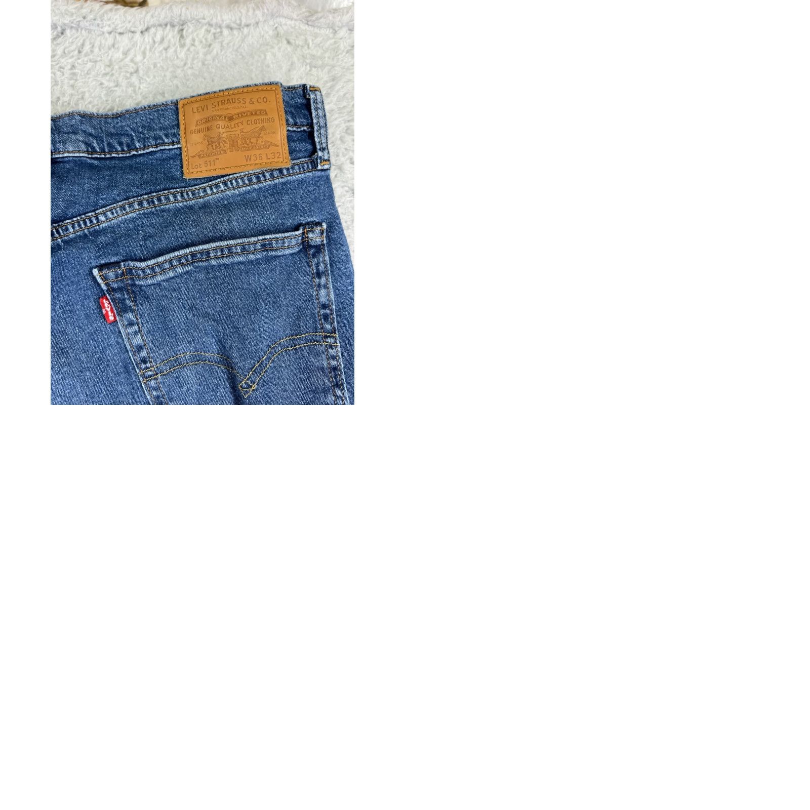 Levi's Levis 511 Jeans Adult 36 Blue Denim Cotton Blend Premium 34x30 Regular Style Straight 5-Pocket Design Mens Cotton Size US 36 / EU 52 - 11 Thumbnail