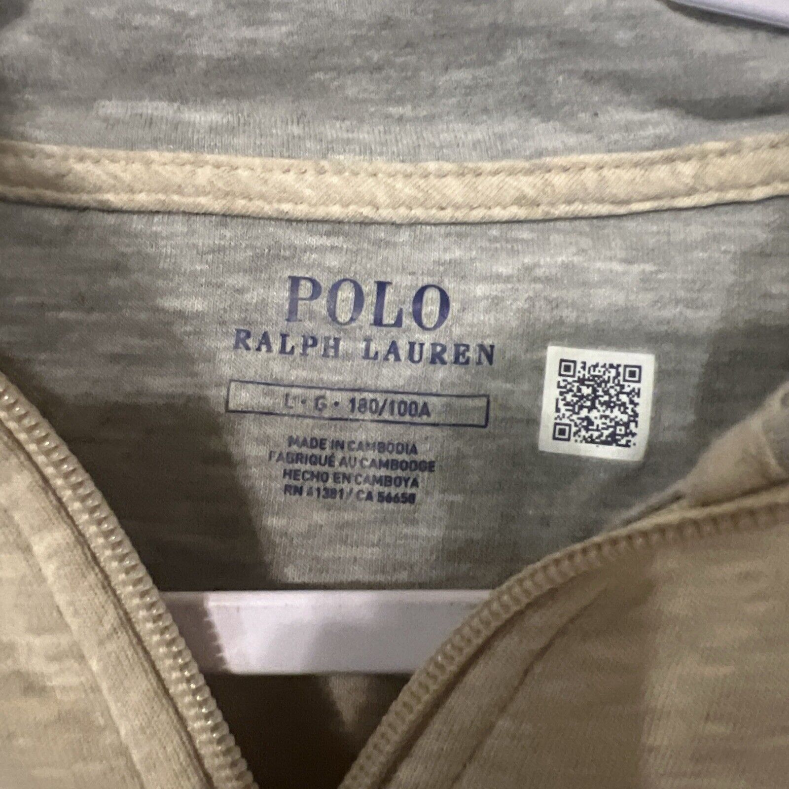 Polo Ralph Lauren Polo Ralph Lauren 1/4 Zip Pullover Sweater Cream Men's Large Size US L / EU 52-54 / 3 - 3 Thumbnail