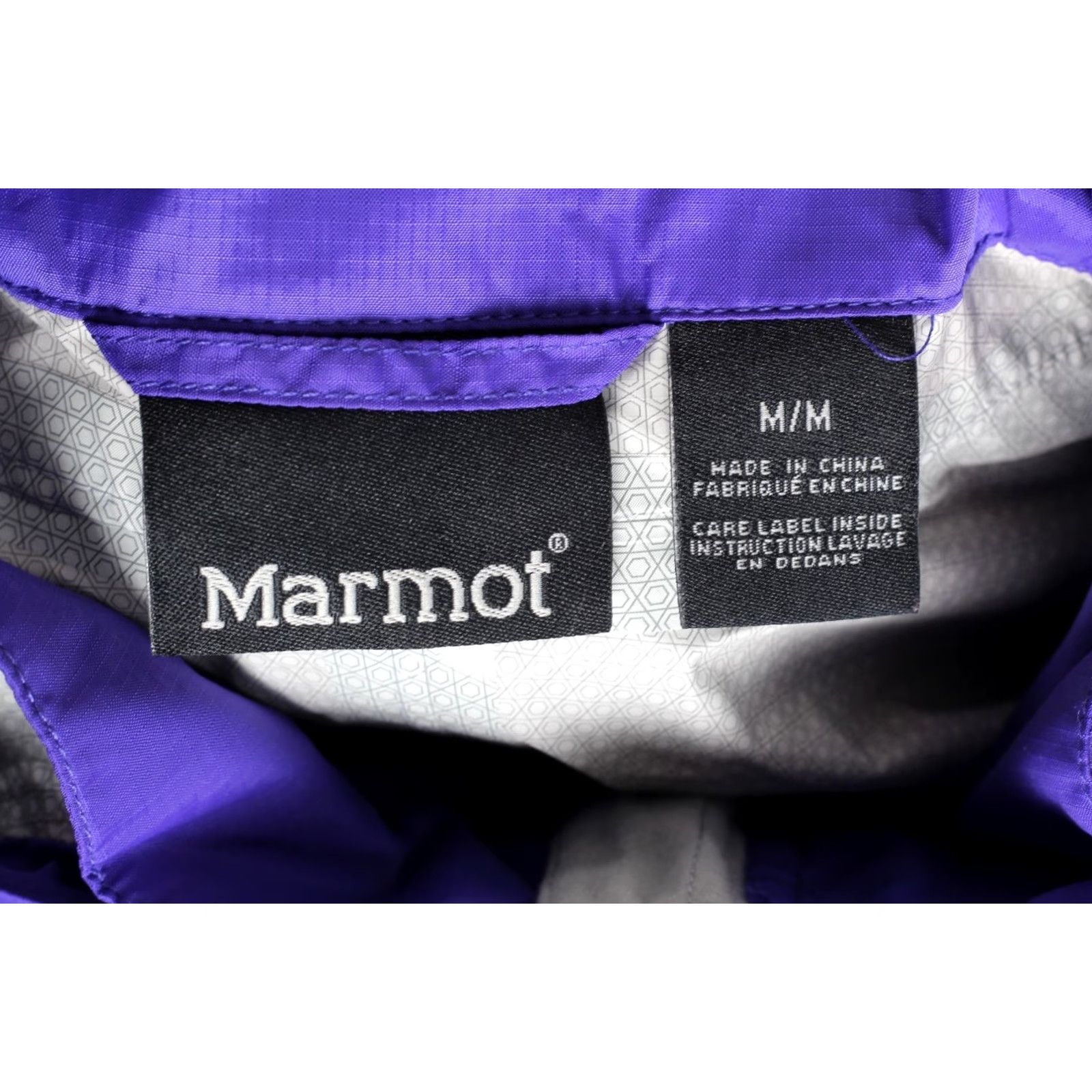 Marmot MARMOT Precip Eco Rain Jacket Women M Hooded Waterproof MJ6470 Purple/Multi Color? Size M / US 6-8 / IT 42-44 - 6 Thumbnail