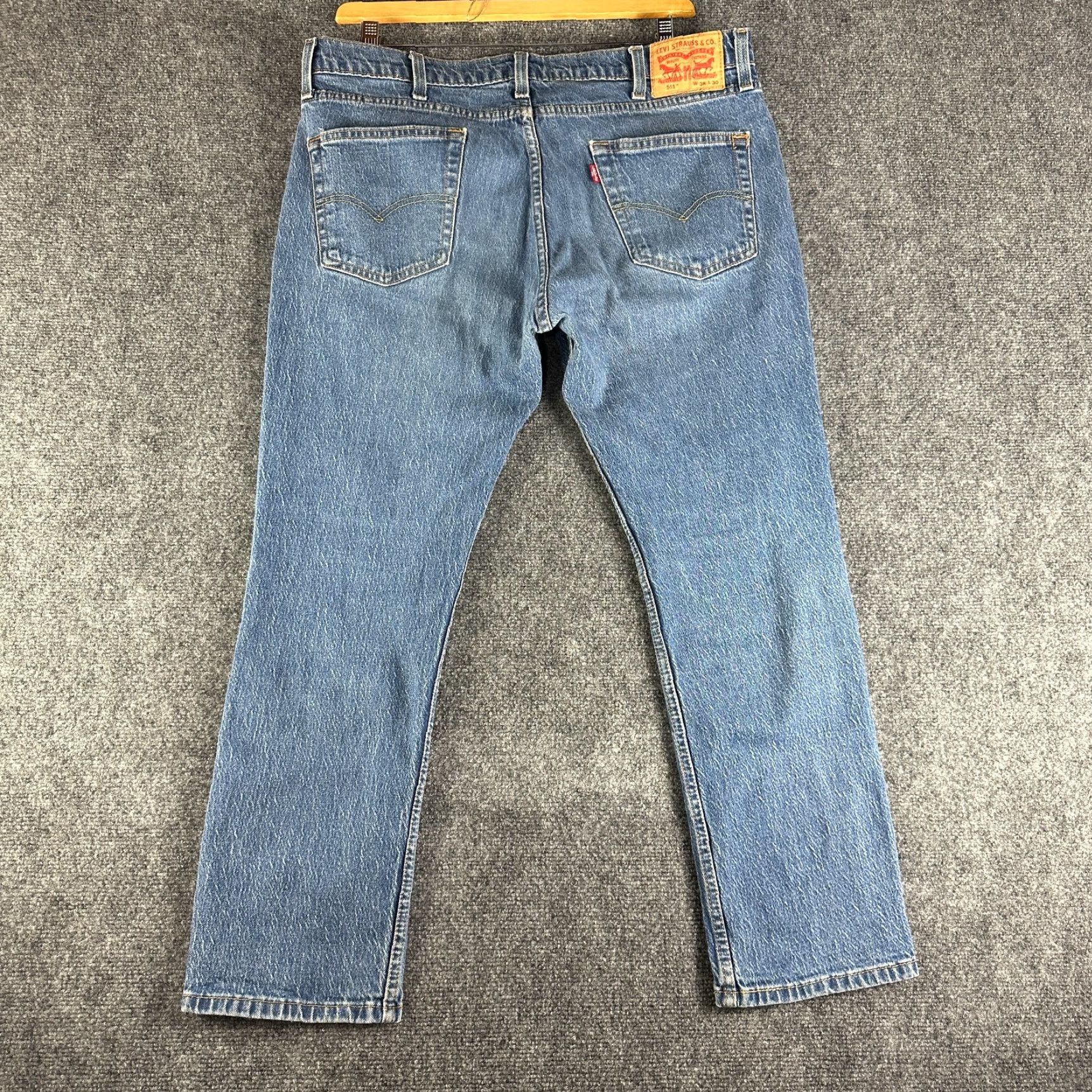 Levi's Levi's 511 Jeans Mens 38 Slim Medium Wash Denim Cotton Blend Pockets Straight 5-Pocket Logo Zipper Classic Modern Size US 38 / EU 54 - 6 Thumbnail